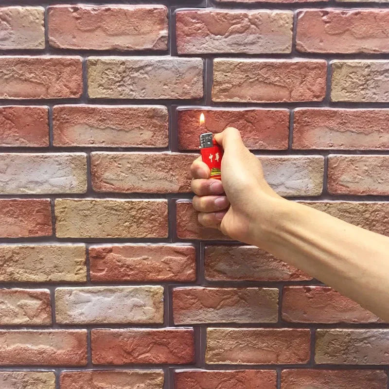 3D Imitation Brick Wall Stickers 30cmX30cm DIY Removeable Self-adhesive Waterproof Wallpaper Living Room Kitchen Art Decoration