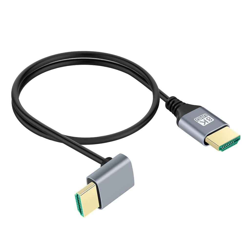 90 Degree Male To Male HDMI Cable