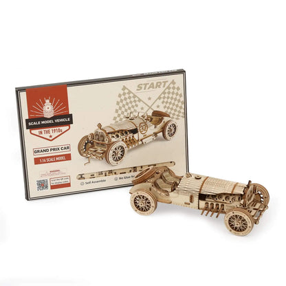 1:40 Scale Grand Prix Car Wooden 3D Puzzle Kit