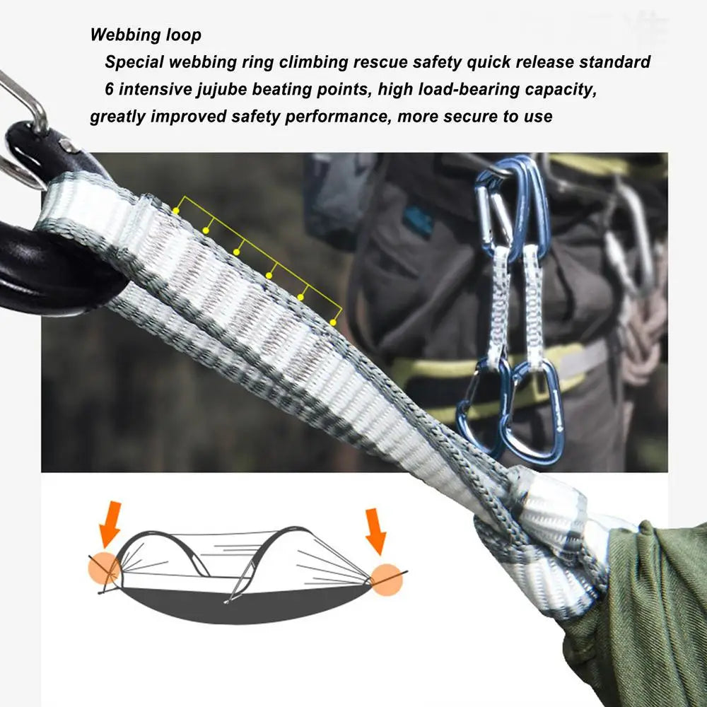 2 Person Outdoor Camping Hammock 2.7x1.4m Lightweight With Hanging Mosquito Net