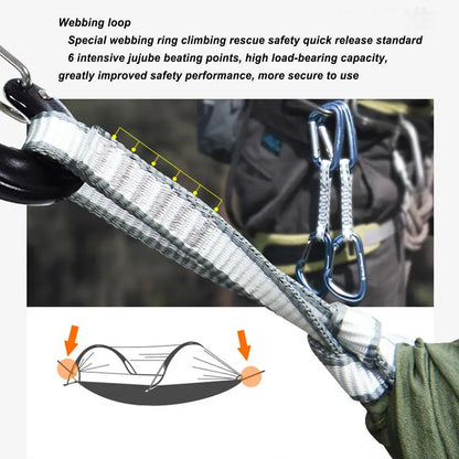 2 Person Outdoor Camping Hammock 2.7x1.4m Lightweight With Hanging Mosquito Net
