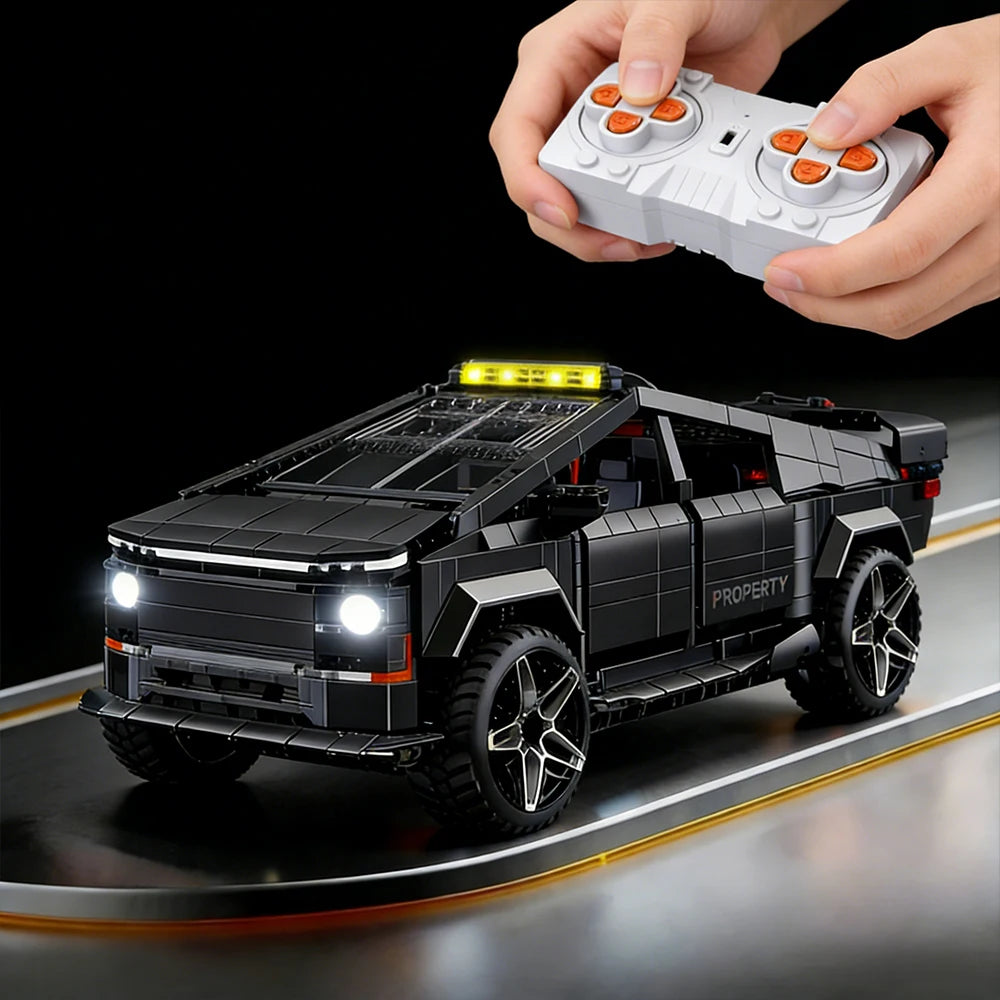 RC Cybertruck Building Blocks Car with Electric Lifting Chassis 1:14 Scale