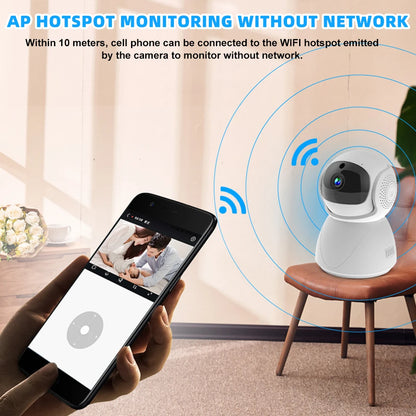 5G Indoor WiFi Camera HD 360° dual-frequency Surveillance Security Camera, Night Vision, Auto Tracking , and Baby Monitoring Camera