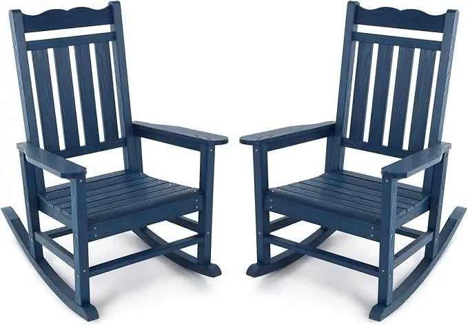 All-Weather Outdoor Rocking Chair, Porch Rocker with 400 lbs Weight Capacity, for Backyard, Fire Pit, Lawn, Garden and Indoor