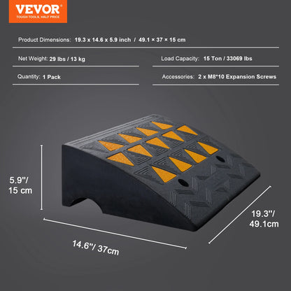 Rubber Curb Threshold or Driveway Ramp