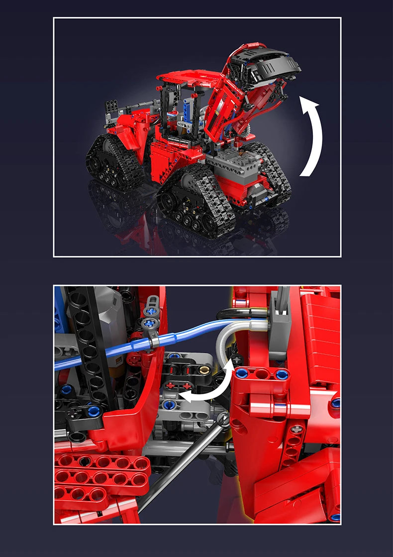 RC MOC-35270 Pneumatic Crawler Tractor Building Block Set by Mould King