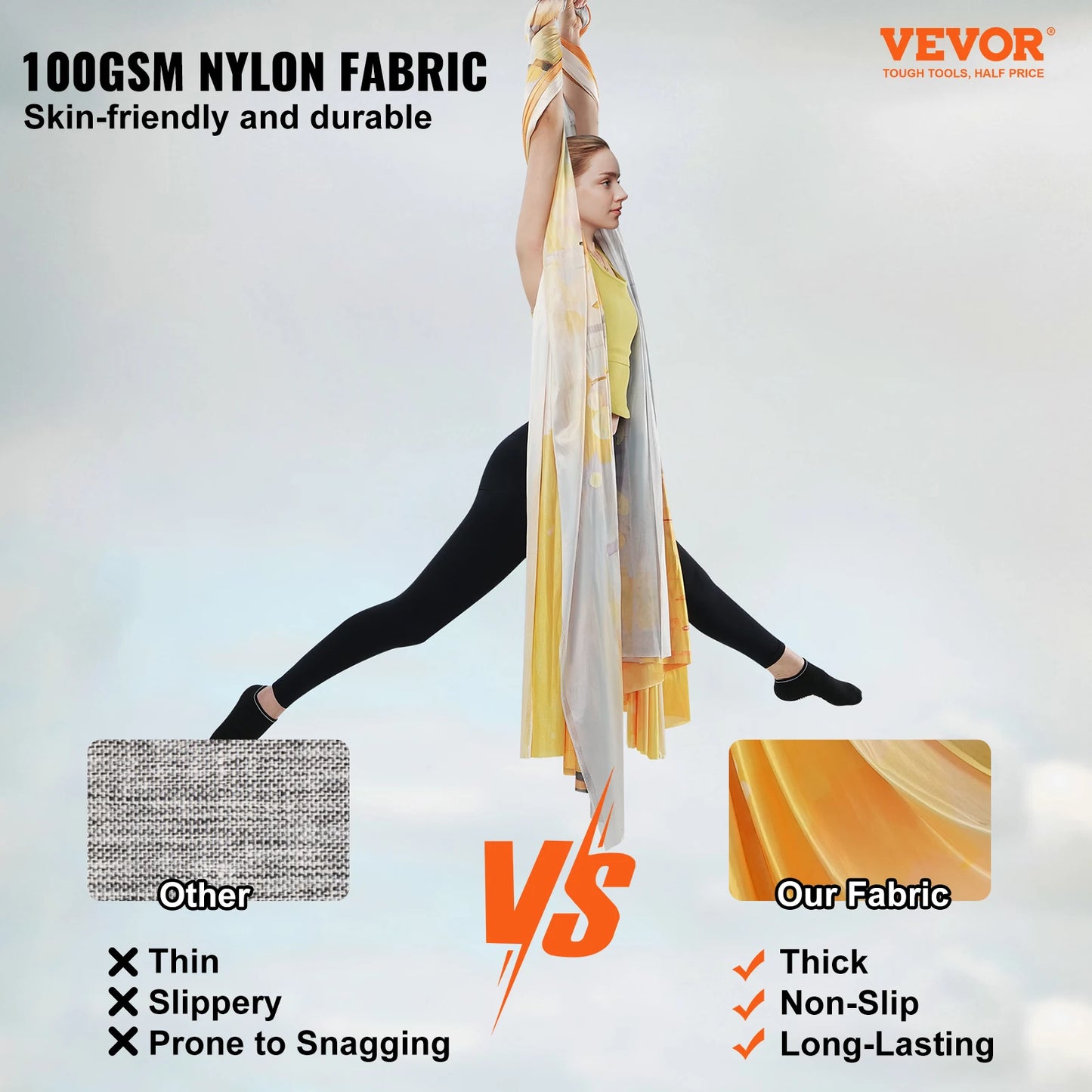 5.5 Yards Aerial Yoga Hammock & Swing Nylon Fabric