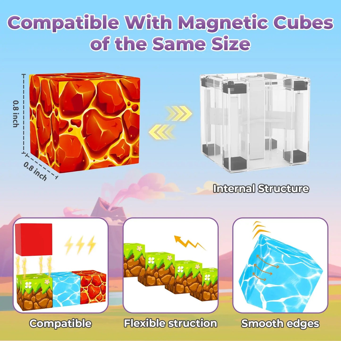100PCS Magnetic Building Blocks