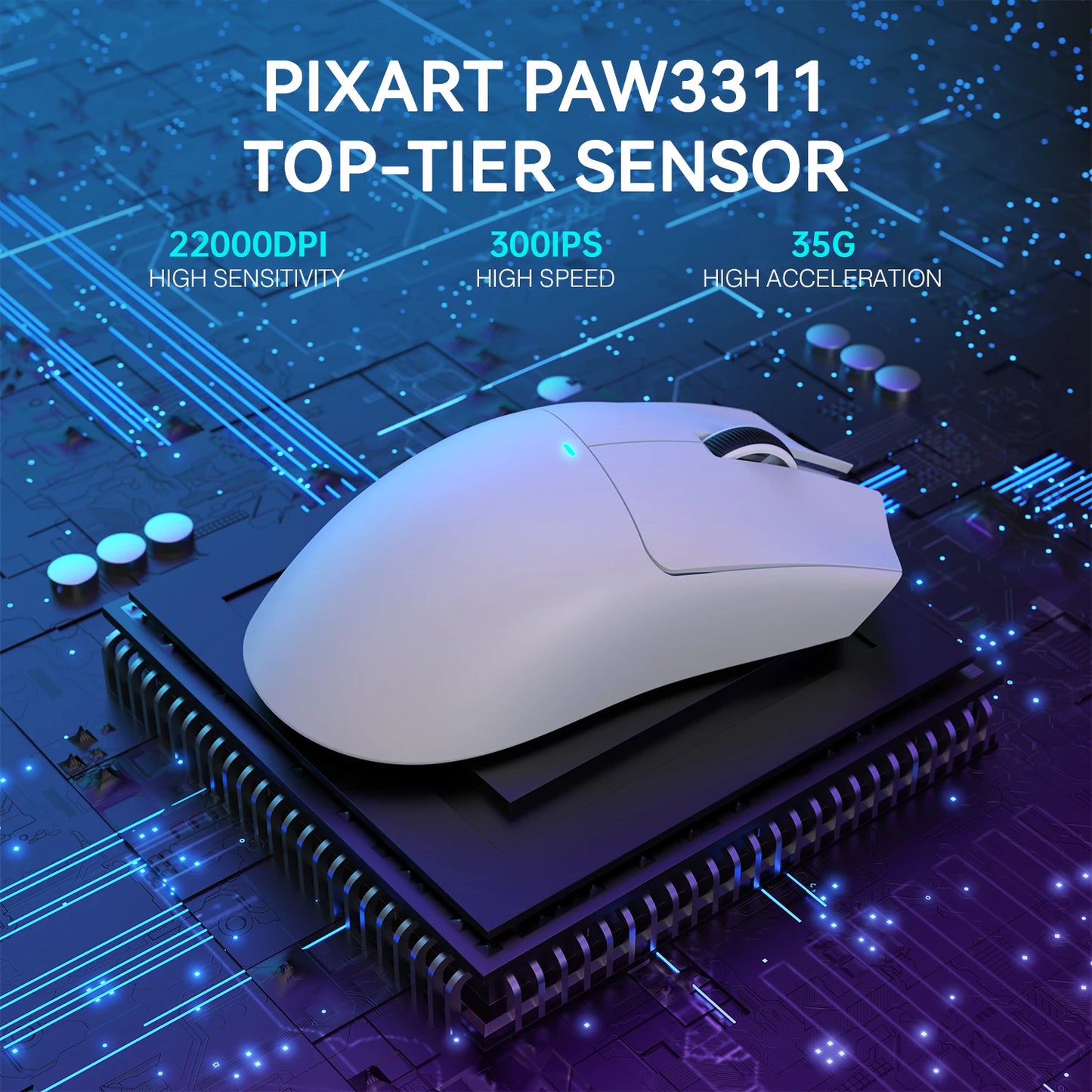 ATTACK SHARK X11 Lightweight Wireless Gaming Mouse with RGB Backlight Charging, Up to 22K DPI