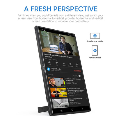 ARZOPA 14 inch 1920*1080P Mini Portable Monitor IPS Gaming External Second Screen for MAC/Laptop/PC/Xbox/PS4/5/Switch/Xbox A1S