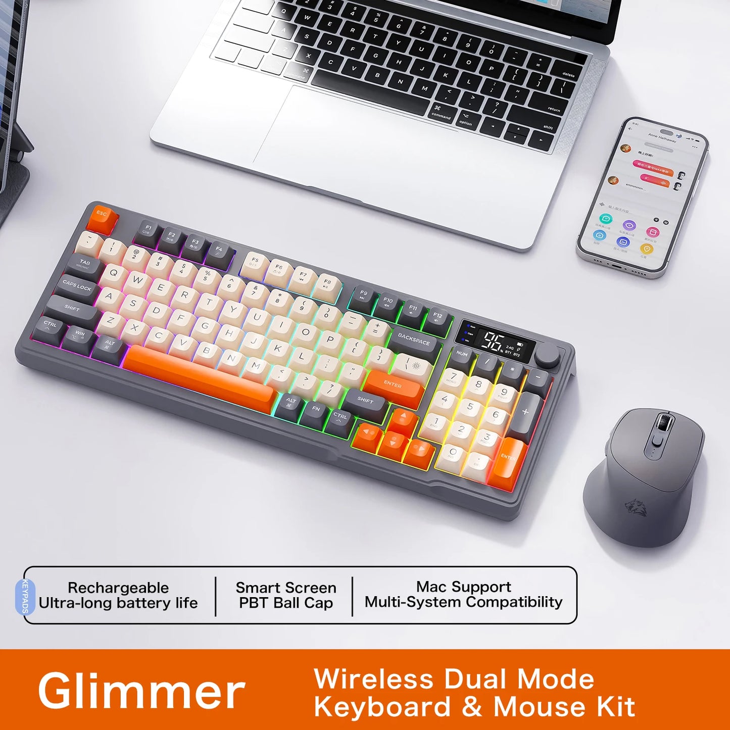 Bluetooth Keyboard Wireless Multi-Device Connection and gaming