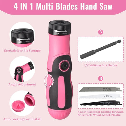 450-Piece Pink Tool Set