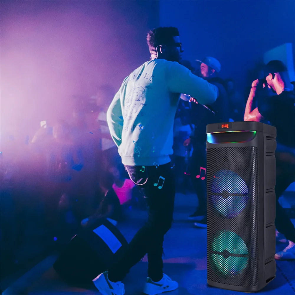 3000W Dual 10" Portable Bluetooth Party Speaker