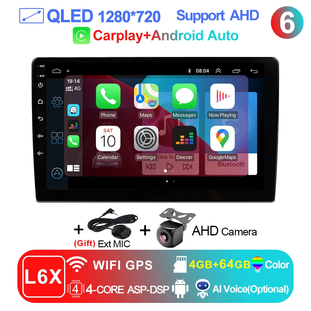 9 inch Wireless Carplay 2din Android 15 Car Radio and Multimedia Video Player