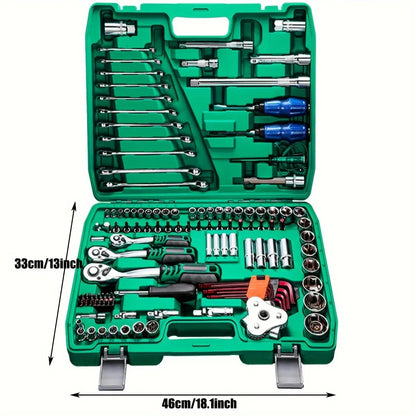1/4 , 3/8, and 1/2 inch Socket and  Hand Wrench Set