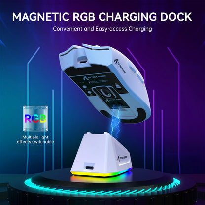 ATTACK SHARK X11 Lightweight Wireless Gaming Mouse with RGB Backlight Charging, Up to 22K DPI