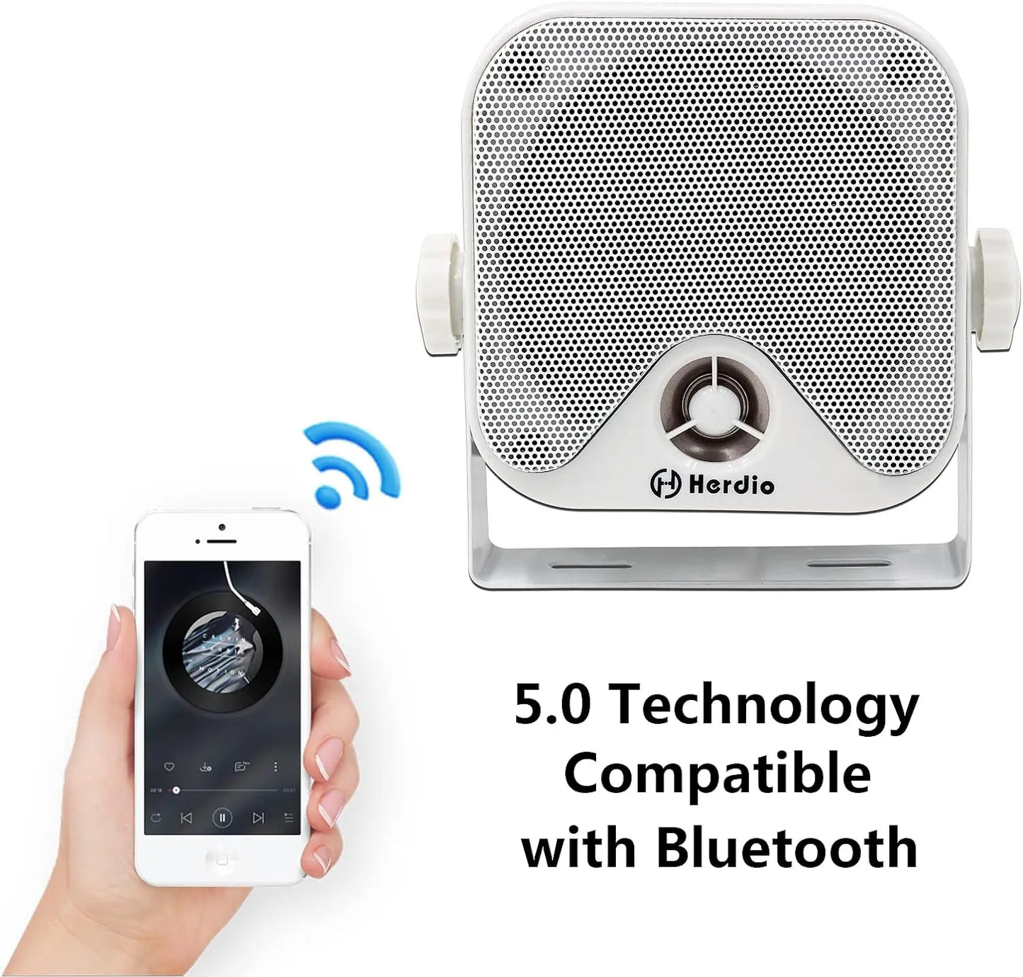 100W Heavy Duty Waterproof Boat and Marine Bluetooth Speakers