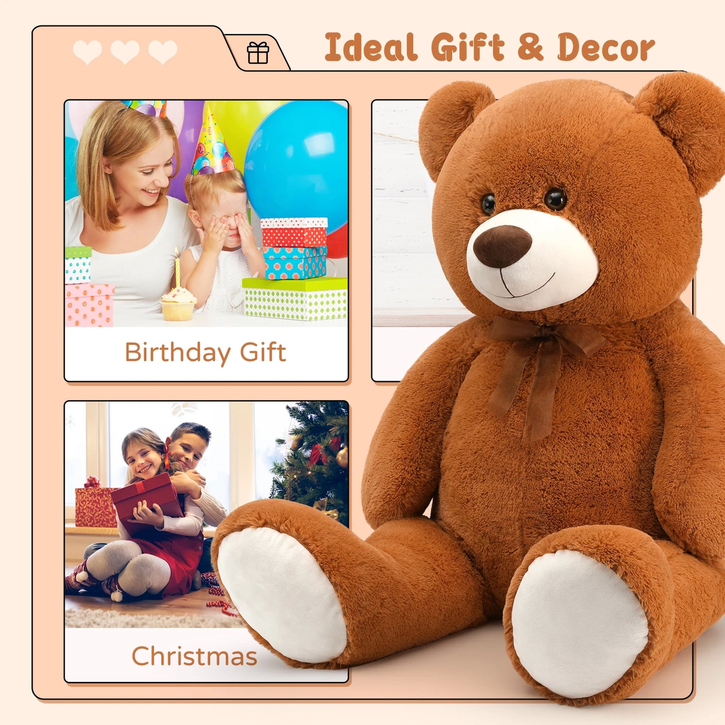 Giant Teddy Bear Stuffed Animal 3ft