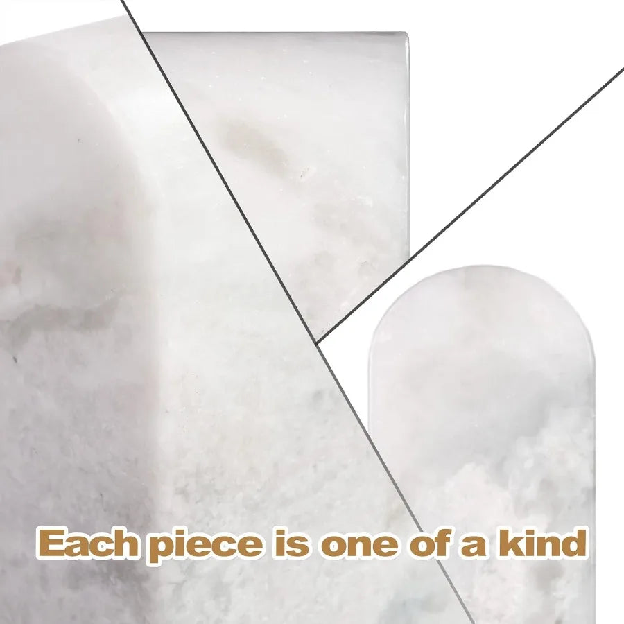 African Natural Marble Non-Slip Bookends for Shelves