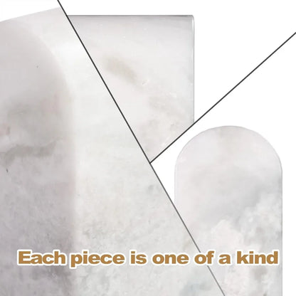 African Natural Marble Non-Slip Bookends for Shelves
