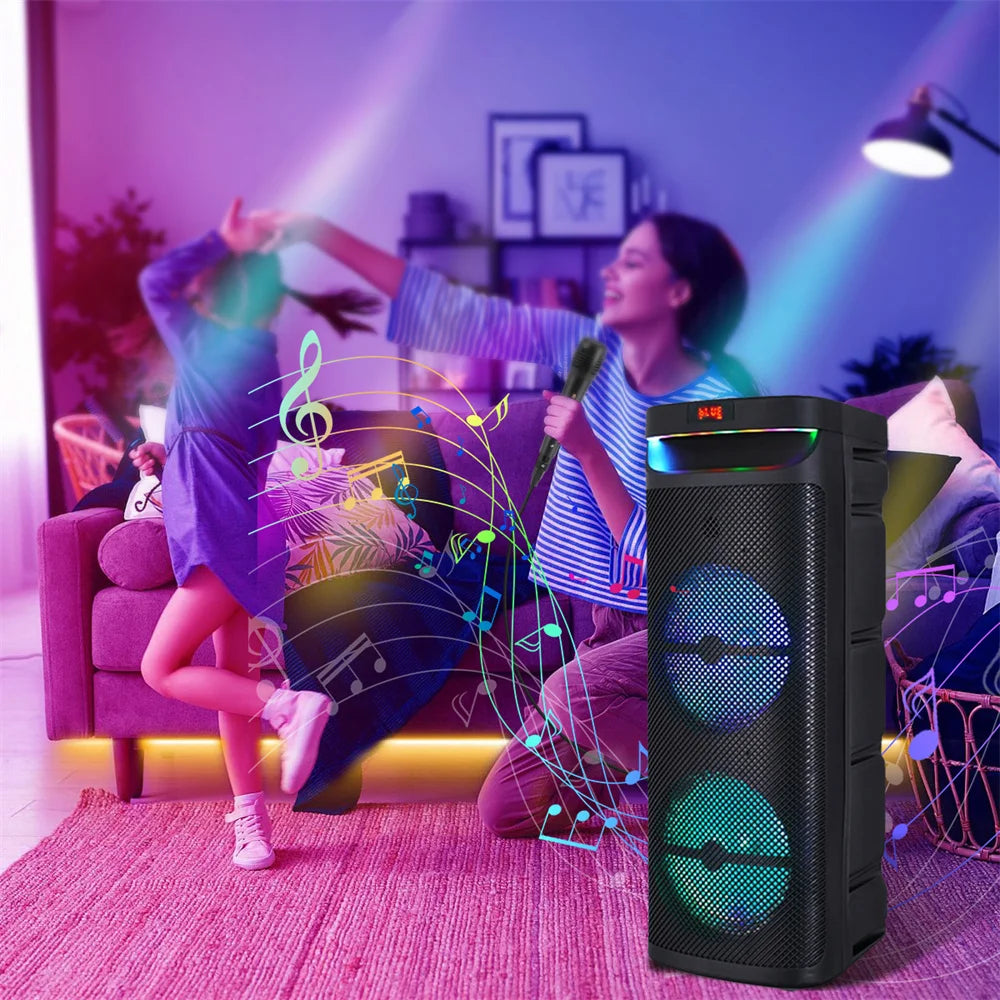 3000W Dual 10" Portable Bluetooth Party Speaker