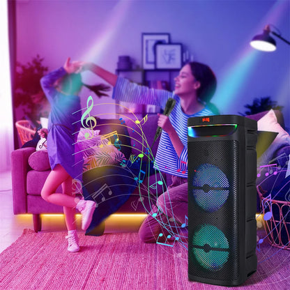 3000W Dual 10" Portable Bluetooth Party Speaker