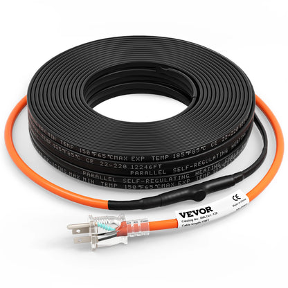 SucceBuy Self-Regulating Pipe Heating Cable Snow Melting Drain Water Pipe Freeze Protection Heat Cable for Protects Hose Wire