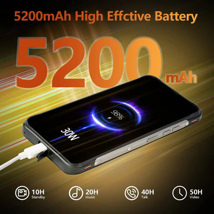 Unihertz Ticktock S Rugged 5G Smartphone 8GB 256GB 5200mAh 64MP Camera 30W 6.53" Screen Dimensity 700