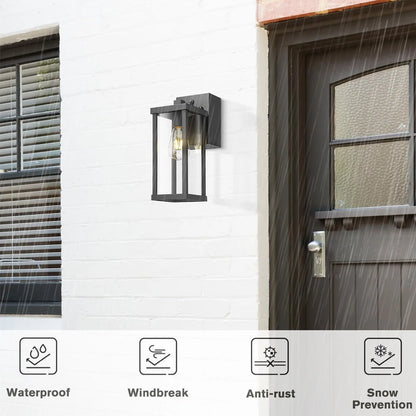 Porch Light With GFCI Outlet, Dusk To Dawn Illumination Outdoor For House, Patio, Garage, Hallway, etc.