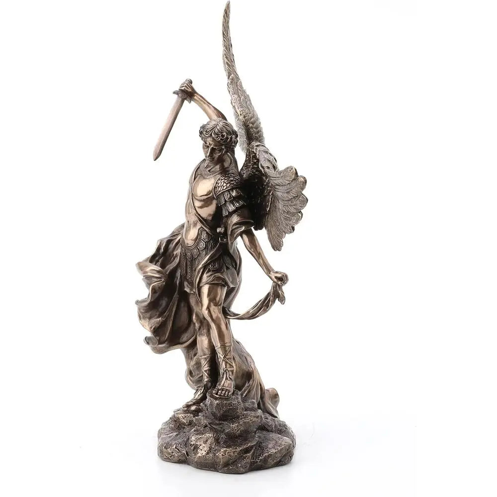 Bronze-Finished Resin Statue of Archangel Saint Michael by Veronese Design