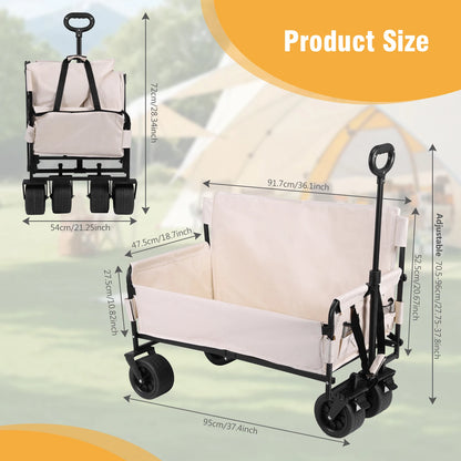 Collapsible Heavy Duty Wagon with Big Wheels