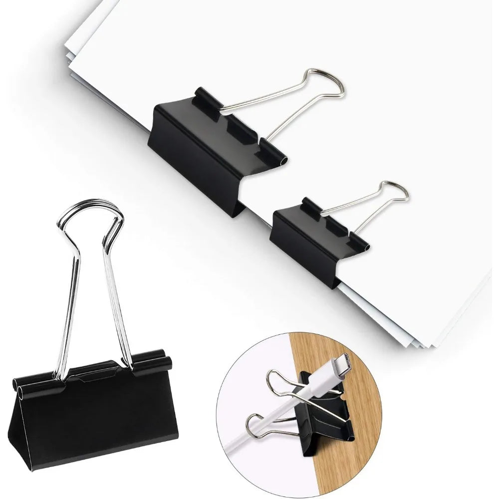 110 PCS Binder Clips in Assorted Sizes