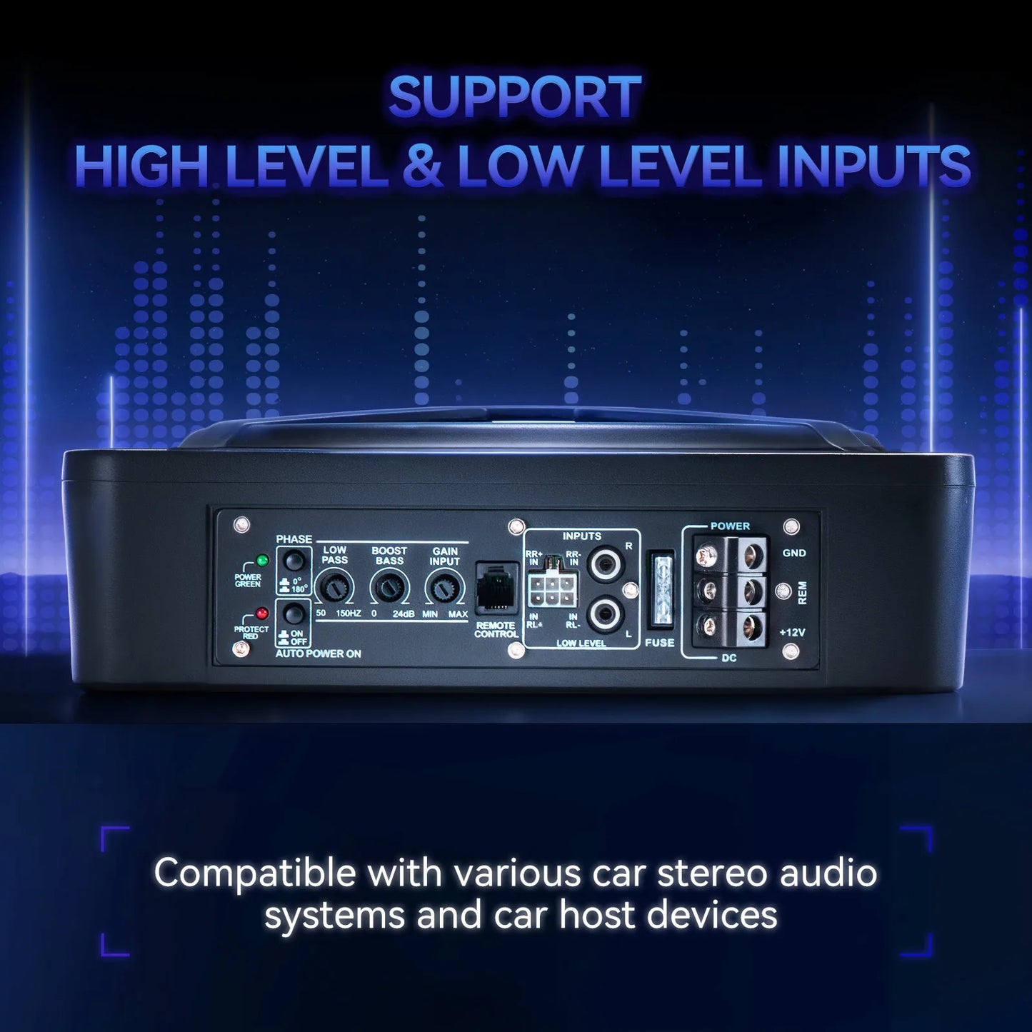 10 Inch Slim Under-Seat Car Subwoofer Amplifier
