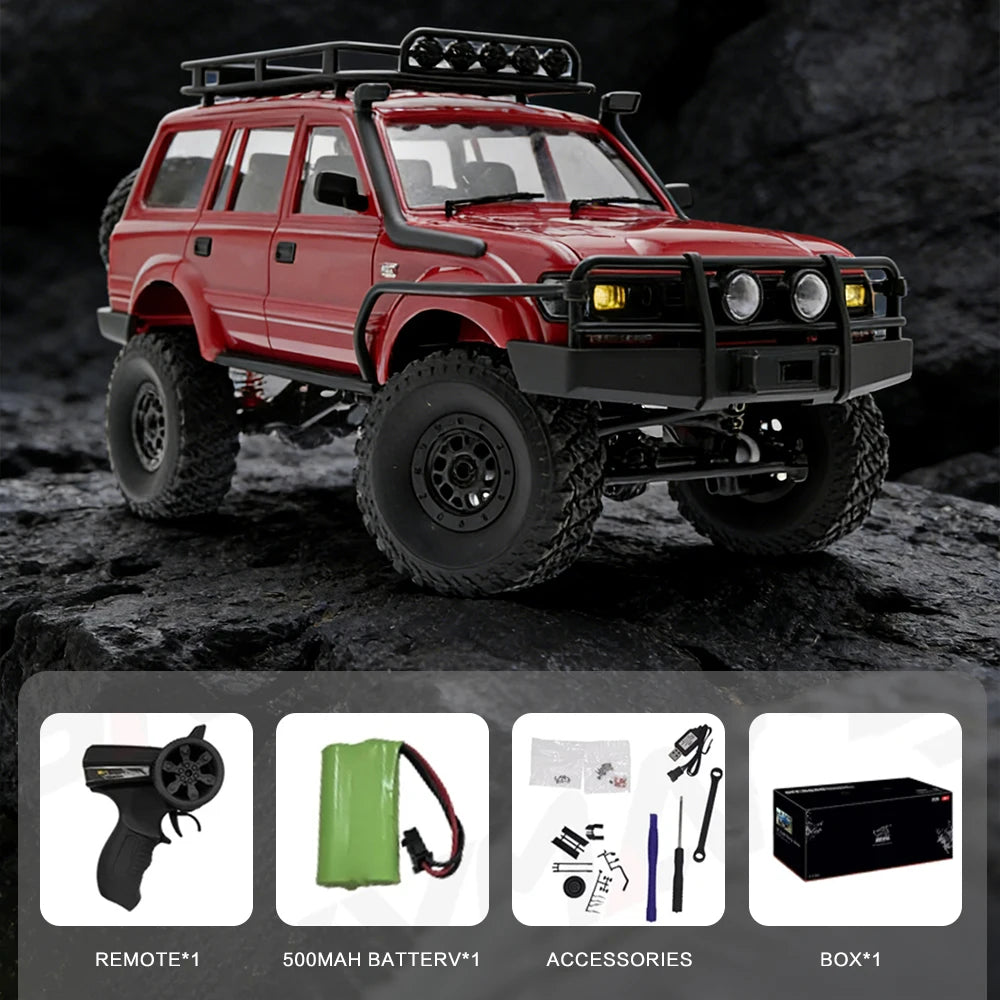 RC 1/16 Scale 4WD Off-Road Remote Control Truck 2.4G Full Proportional Steering With LED Lights