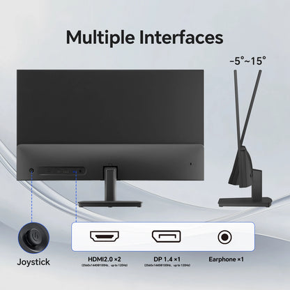 27 Inch Computer Monitor - QHD (2560 x 1440) Display, Up to 120Hz Monitor, IPS Panel H27D9