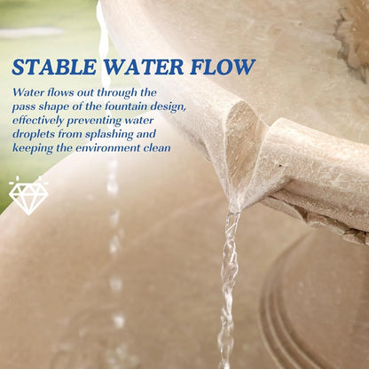 Outdoor Water Fountain 48.4''H for Garden Décor