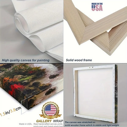 1.5 inch thick pine solid wood frame, hallway home living room decorated with suspense killer whale and the blue ocean