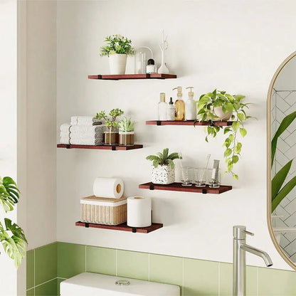 5/10pcs Floating Shelves, 4.7 inch Deep Wall Shelves, Bathroom Organizer