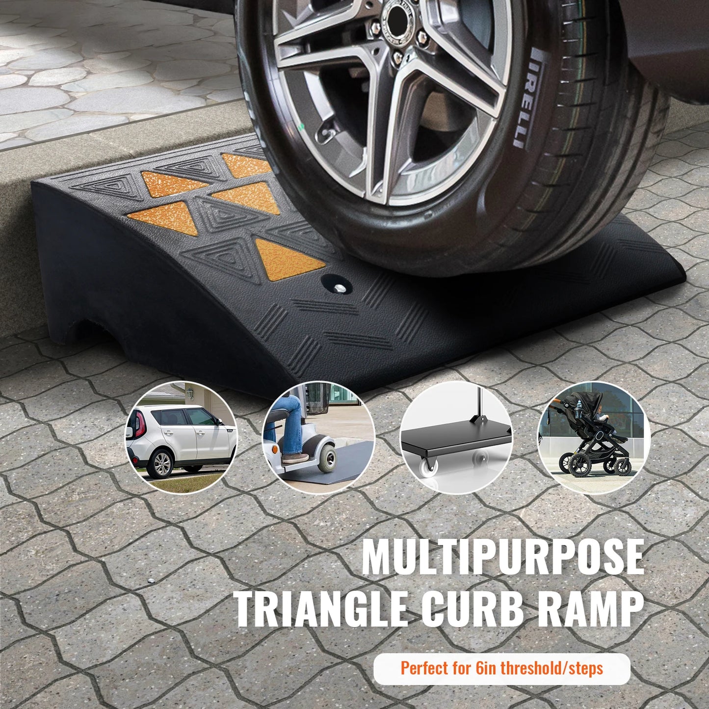 Rubber Curb Threshold or Driveway Ramp