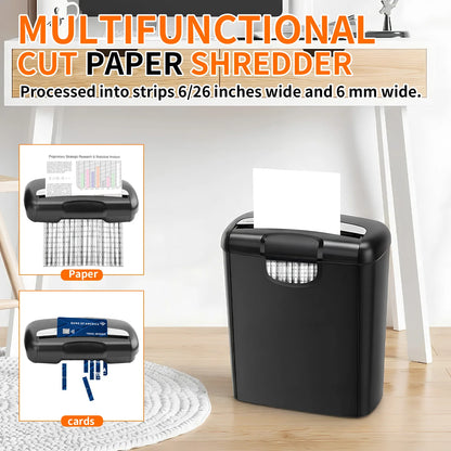 6-Sheet Cross Cut Paper Shredder with 2.64-Gallon Wastebasket