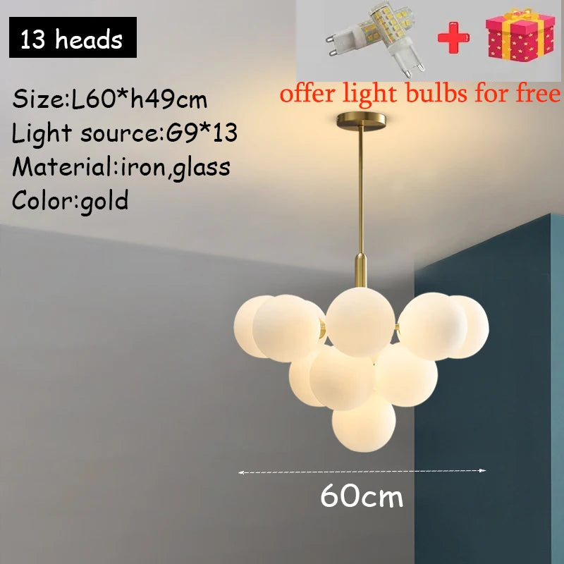 Ceiling pendant lights with G9 base bulbs, (included).