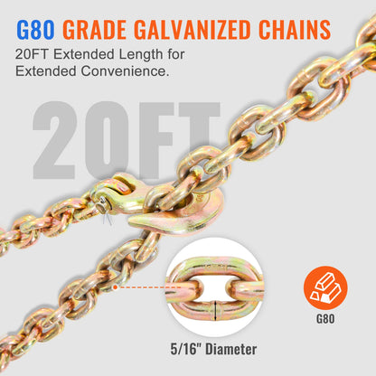 7100 lbs. Ratchet Chain Binder Anti-skid Handle