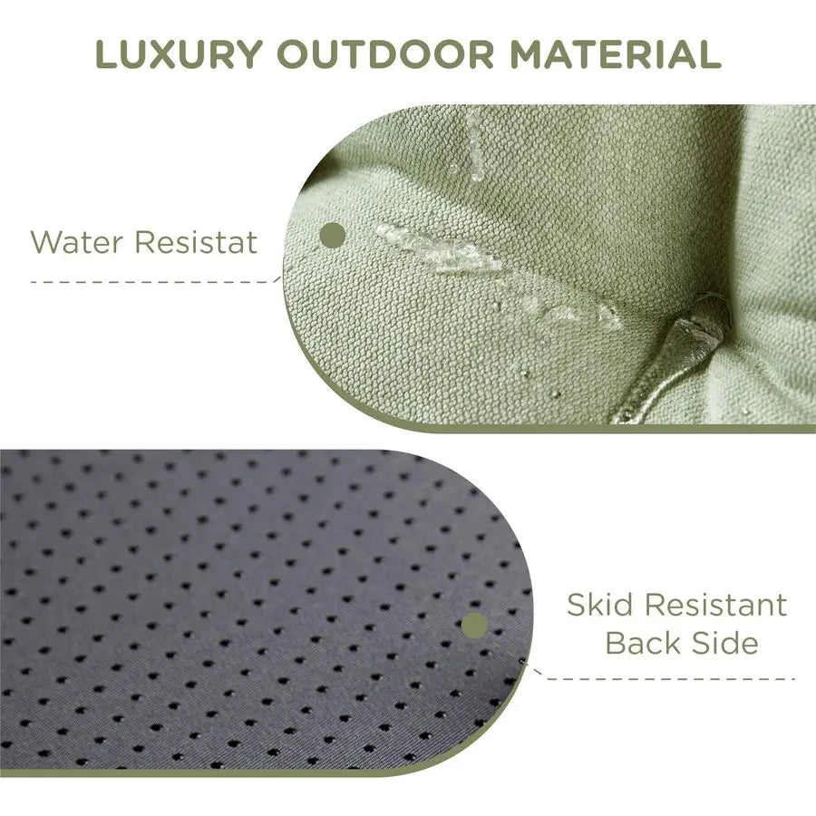 Rocking Chair Cushions, Water Resistant Rocker Chairs Replacement Cushion Set for Patio Porch Garden Fits Most Standard Rockers,