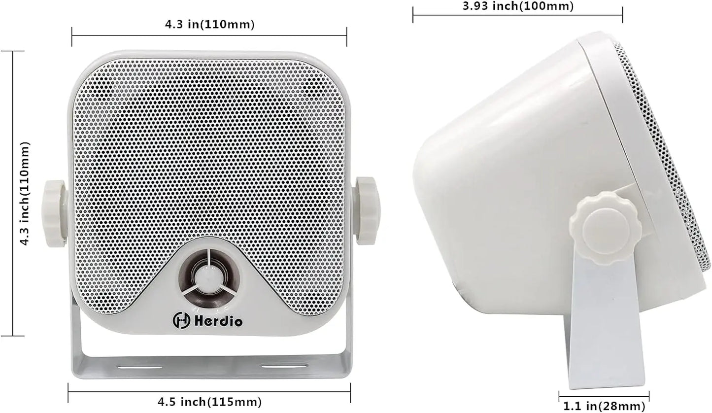 100W Heavy Duty Waterproof Boat and Marine Bluetooth Speakers