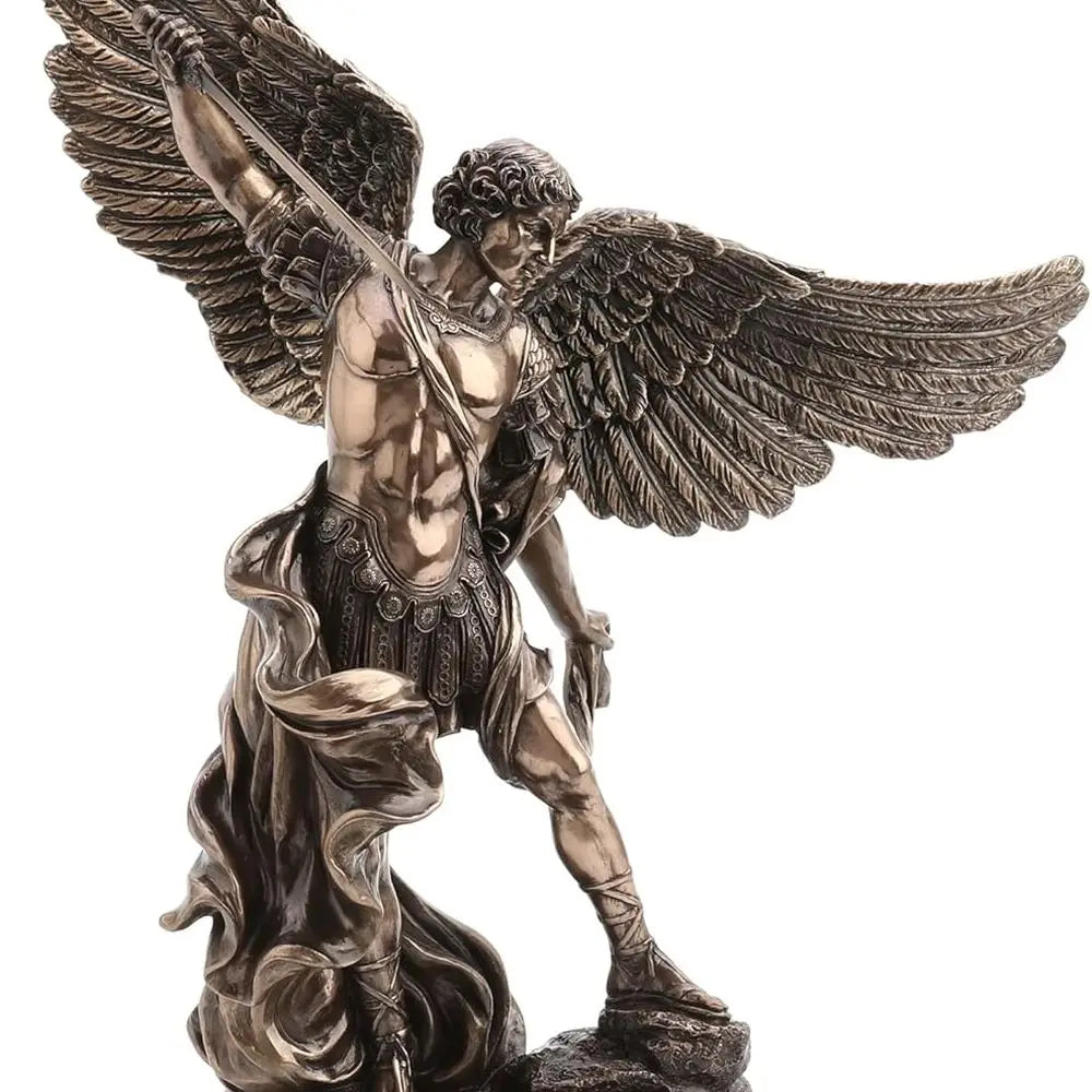 Bronze-Finished Resin Statue of Archangel Saint Michael by Veronese Design