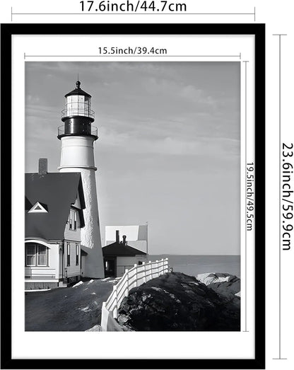 3 Pack, 18x24 Picture Frame  Black Poster Frame with Mat for 16x20 or 18x24 Photos