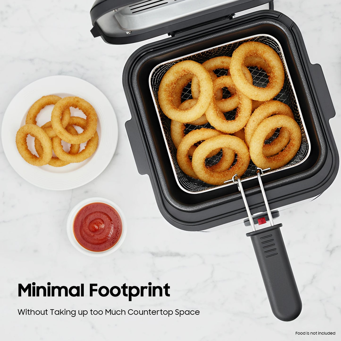 Deep Fryers, 110V Electric Deep Fryer with Basket, Stainless Steel Commercial Deep Fryer for Home Kitchen, Restaurant, Fast Food