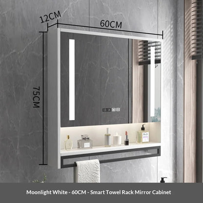 Bathroom Mirror LED Backlit Smart Anti Fog Touch Sensor Mirrored Cabinet