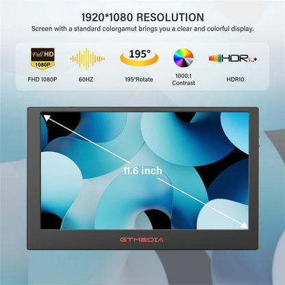 11.6Inch Portable Monitor 1920*1080 IPS FHD Triple Dual Extender Screen Full View Fold Display For 13.0-17.3Inch Laptops