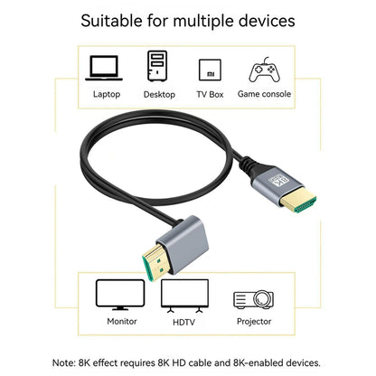 90 Degree Male To Male HDMI Cable